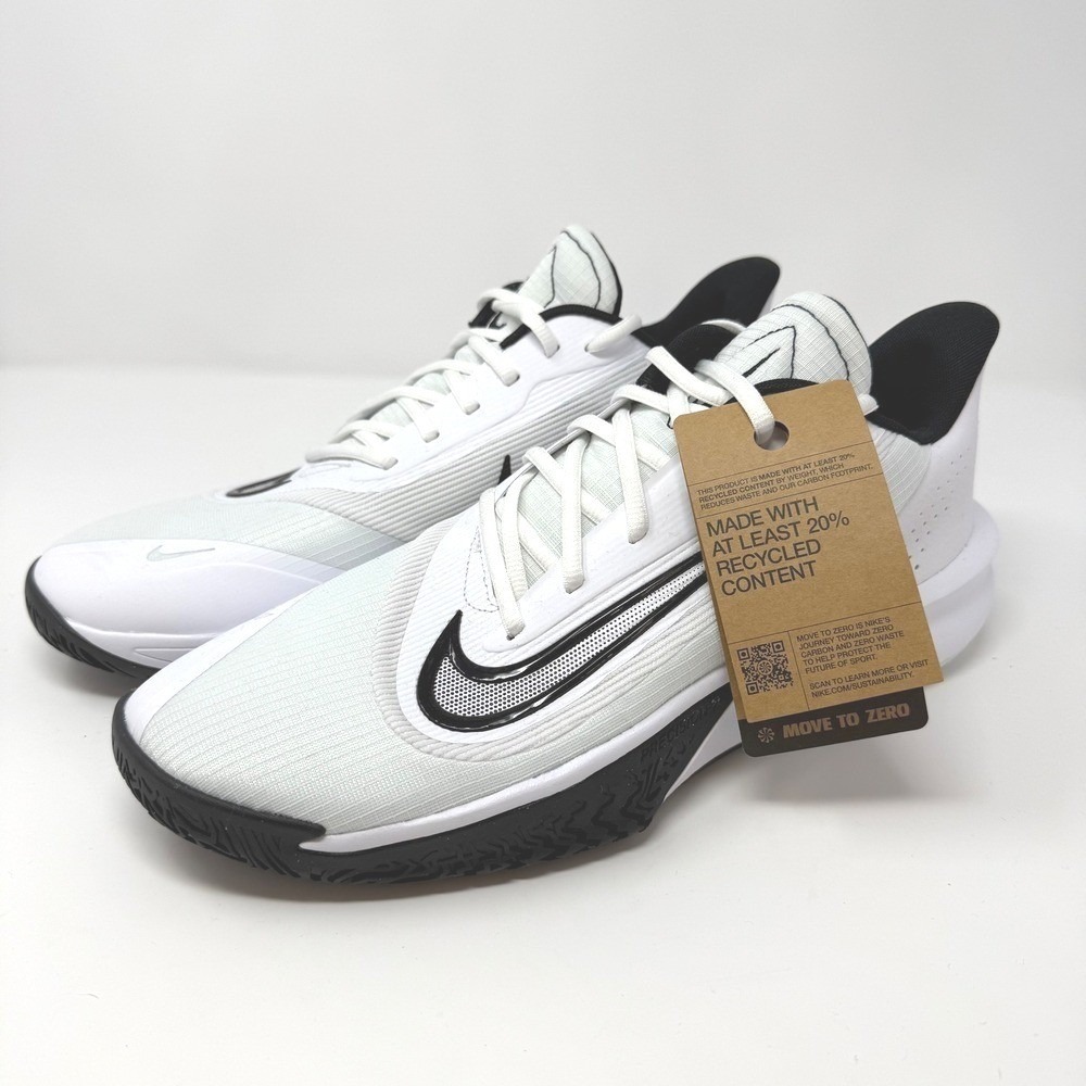 Nike Precision 7 Basketball Shoes White Black Mens 11.5 FN4322-101 New